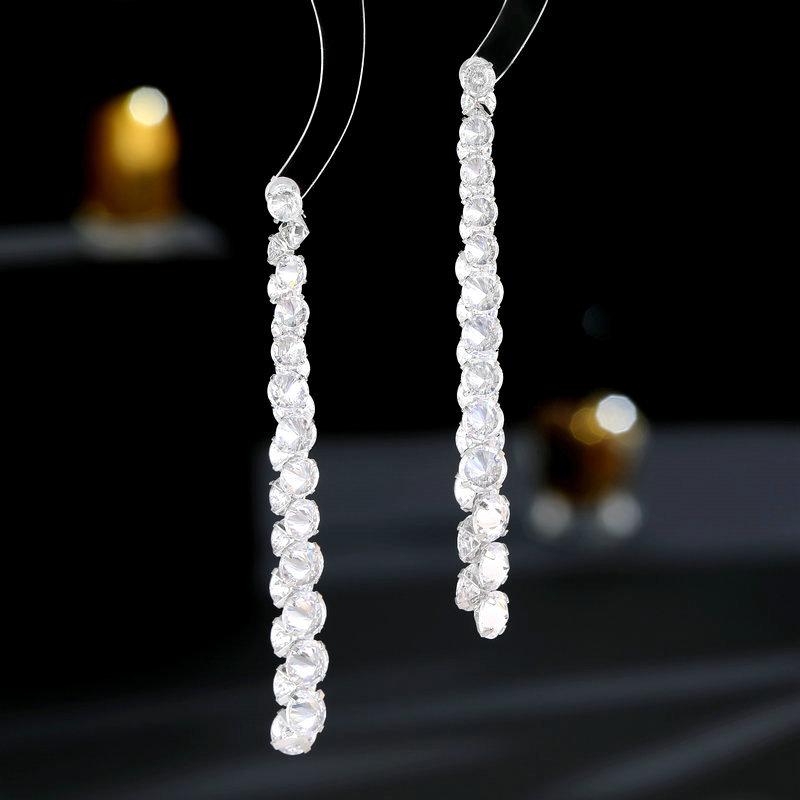 ピアス イヤリング レディース 高級感 パーティー 結婚式 お呼ばれ フォーマル ドレスアップ ジルコニア キラキラ 輝く ロング ドロップ フリンジ 小顔効果 エレガント 上品 華やか ゴールド シルバー(4)