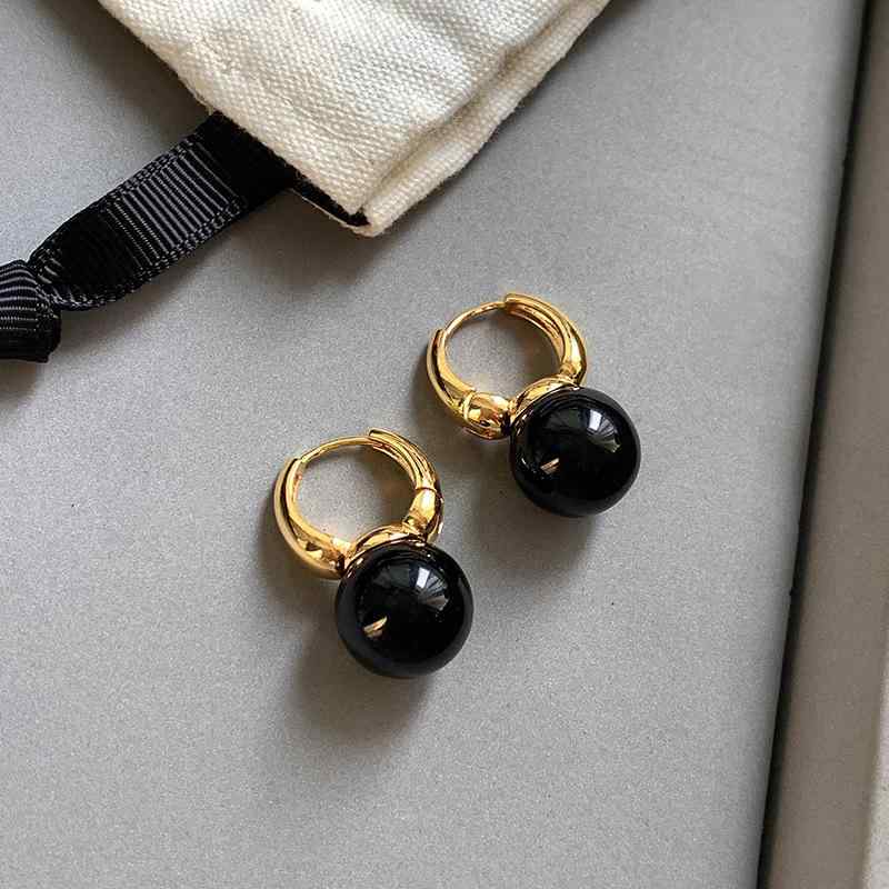 ピアス イヤリング レディース ブラックパール ゴールド 銅製 金メッキ 欧米トレンド インスタ映え フ..