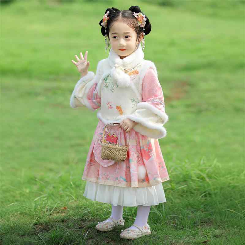 ワンピース 女の子 キッズ ロリータドレスセット 漢服 唐装 民族衣装 かわいい スウィート プリンセス ..