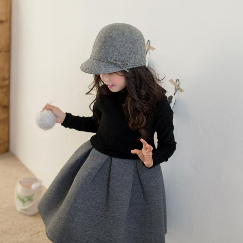 帽子 レディース 秋冬 羊毛 ウール フェルトハット 乗馬帽 バケットハット リボン グレー クラシカル ..