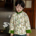中綿ジャケット 男の子 キッズ ベビー 秋冬 中華風衣装 改良漢服風 鳳凰の羽柄 お正月 記念撮影 兄弟姉妹 リンクコーデ コットン 防寒 保温 柔らかい