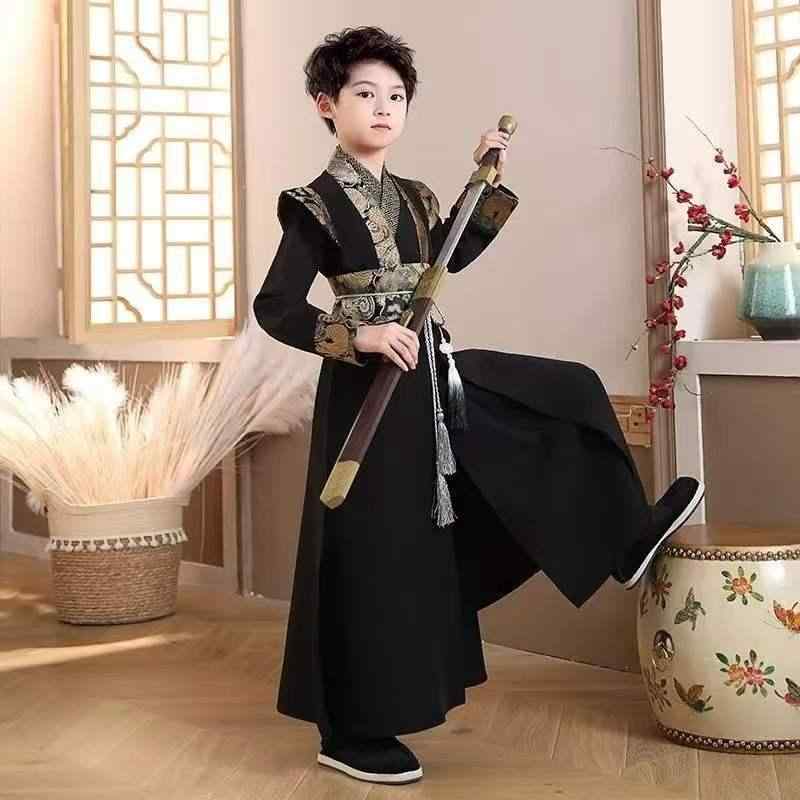 漢服 男の子 子供 清朝 阿哥服 貝勒服 坊ちゃん服 時代劇 唐装 古代 舞台衣装 コスチューム 民族衣装 ..