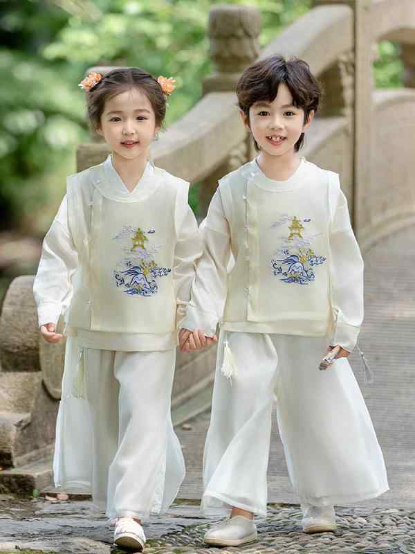 漢服 唐装 男の子 女の子 キッズ 春秋 幼稚園 発表会 ステージ衣装 中国風 民族衣装 伝統スタイル 優雅..
