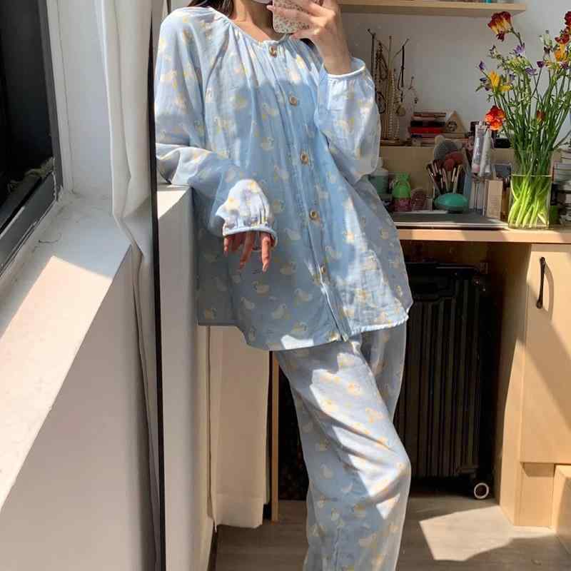 パジャマ ルームウェア レディース カップ付き 綿 長袖 長ズボン セットアップ かわいい プリント柄 外..