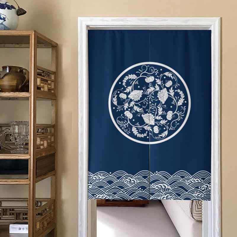 のれん 間仕切りカーテン 新中華風 アジアンテイスト 和モダン 綿麻 布製 目隠し 冷暖房対策 風除け リビング 寝室 キッチン 玄関 ダイニング おしゃれインテリア