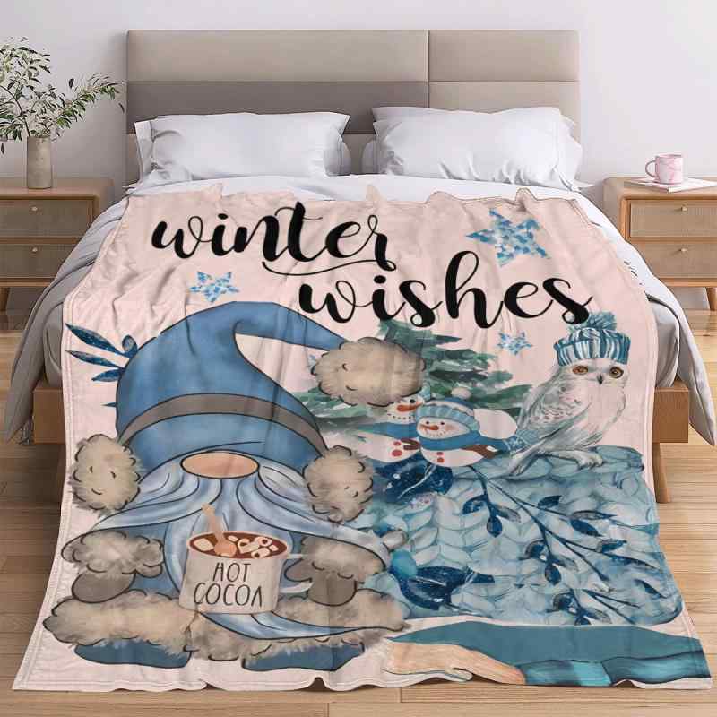 ブランケット クリスマス 秋冬 かわいい デジタルプリント 花柄 おしゃれ 欧米風 フランネル 珊瑚絨 ポリエステル 昼寝 ひざ掛け エアコン対策 毛布 スローケット 洗える 軽量 快適