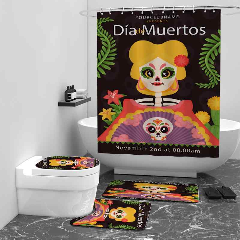 シャワーカーテン ハロウィン 3Dデジタルプリント 防水 キャラクター 浴室用 ポリエステル モダン シンプル かわいい デザイン