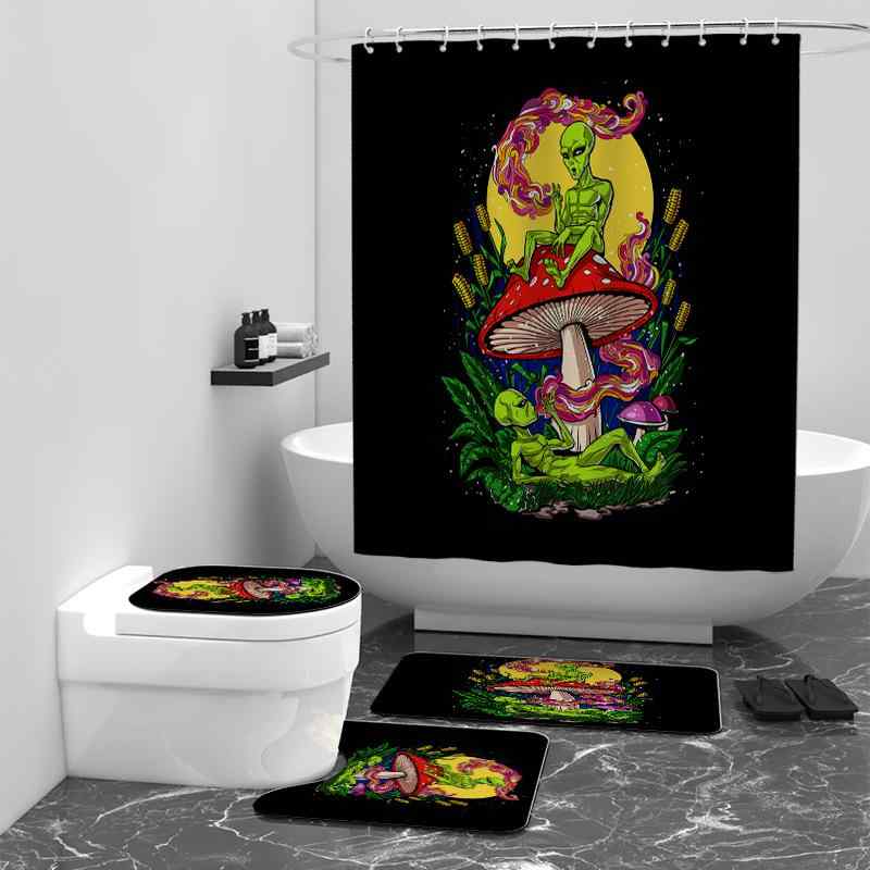 シャワーカーテン ハロウィン 防水 ポリエステル デジタルプリント バスルーム ユニットバス 間仕切り 目隠し 水はね防止 洗面所 おしゃれ モダン セット