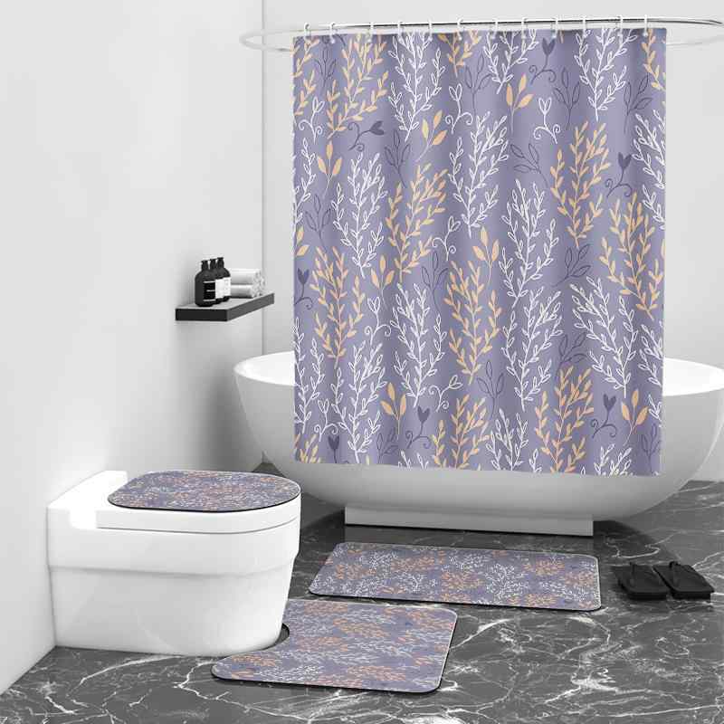 シャワーカーテン ポリエステル ポンジー 防水 防カビ 撥水 速乾 デジタルプリント モダン和風 シンプル ナチュラル バスルーム 浴室 豊富なデザイン