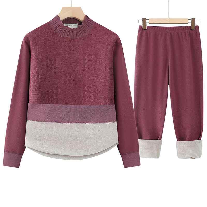 インナー レディース 婦人 ミセス ママ 保温 肌着 ハイネック 上下セット 裏起毛 極厚 暖かい あったか ポリエステル 秋冬 冷え対策 無地