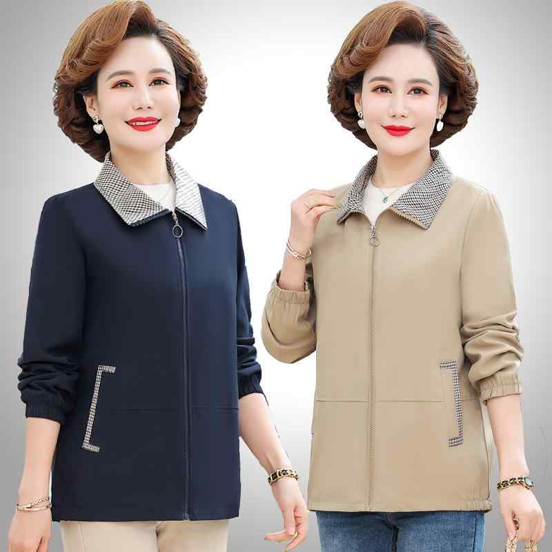 アウター レディース 婦人 ミセス ママ 春秋 薄手 ショート丈 ジャケット ウインドブレーカー ポリエステル 軽量 上品 お洒落 通勤 普段使い