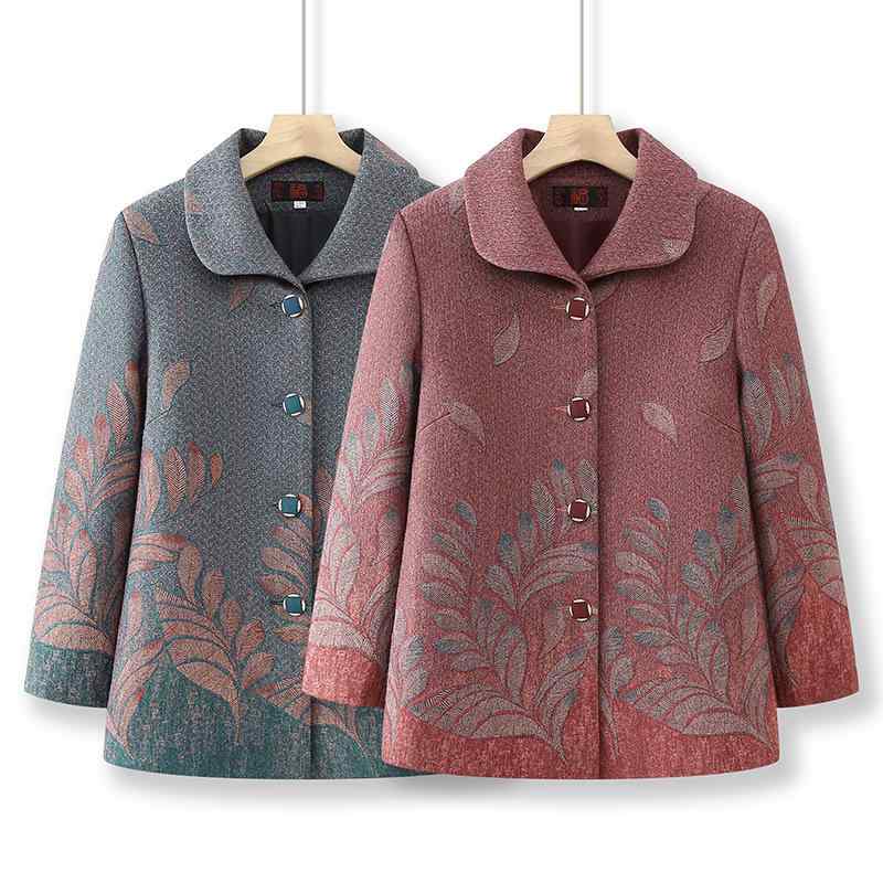 アウター レディース シニア 60代 70代 ママ 春秋 テーラードカラー ジャケット ポリエステル 羽織り レッド グリーン