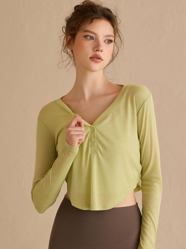 トップス レディース ゆったり 長袖 Tシャツ ショート丈 メッシュ 通気性 着痩せ フィットネス ヨガ ランニング トレーニングウェア