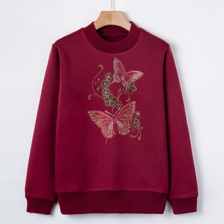 ニット レディース ミセス ママ シニア 女性向け 秋冬 プルオーバー セーター 裏起毛 裏ボア 暖かい 保..