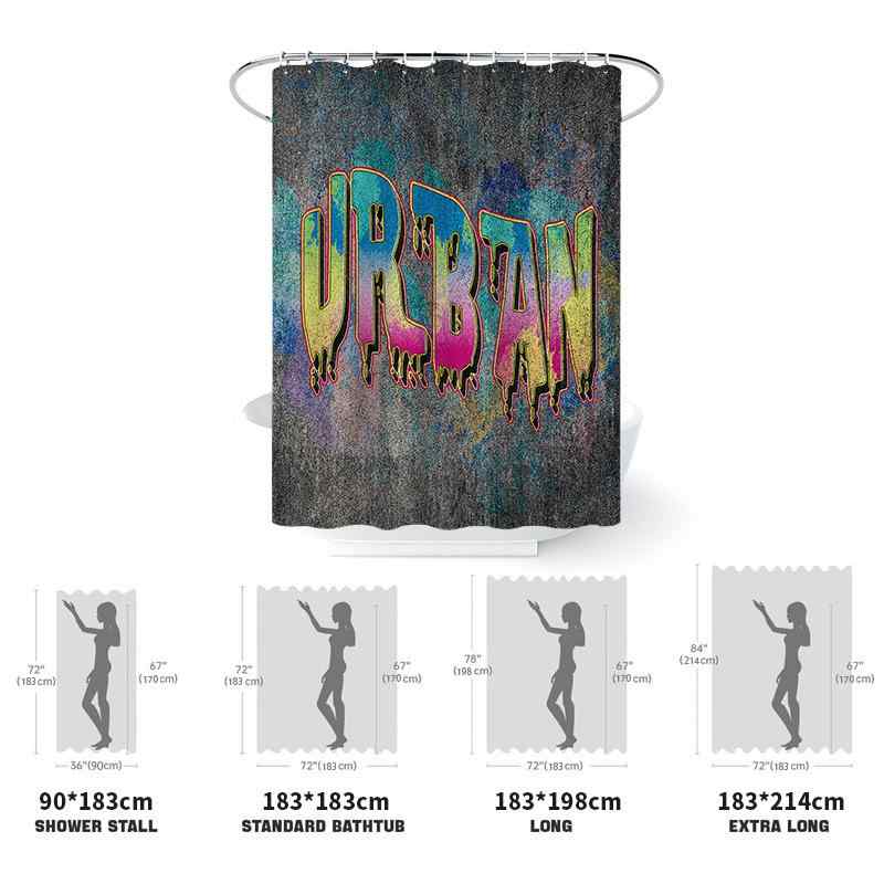 シャワーカーテン 3Dデジタルプリント 防水 撥水 ポリエステル製 浴室用 アート柄 独創的デザイン モダン シンプル おしゃれ バスルーム 目隠し 間仕切り