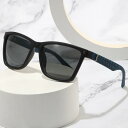 サングラス クール スタイリッシュ UV400 紫外線対策 ブラックフレーム グレーレンズ スクエア型 ドライブ ファッション 通勤 普段使い PCフレーム ACレンズ プラスチック メタル(x2)