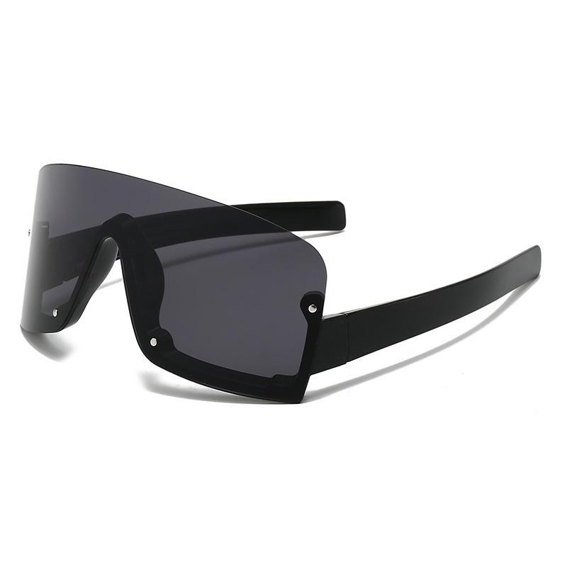 サングラス 男女兼用 ビッグフレーム 一体型 スクエア UV400 紫外線カット 防風 PC素材 お出かけ アウトドア サイクリング ファッション カジュアル スポーティー 多色展開 アイウェア