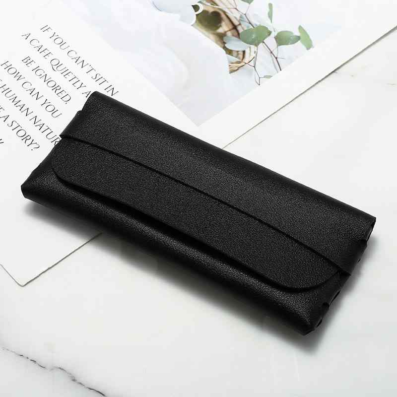 メガネケース 男女兼用 レザー 携帯用 ポータブル フック付き ファスナー ボタン スクエア サングラス ..