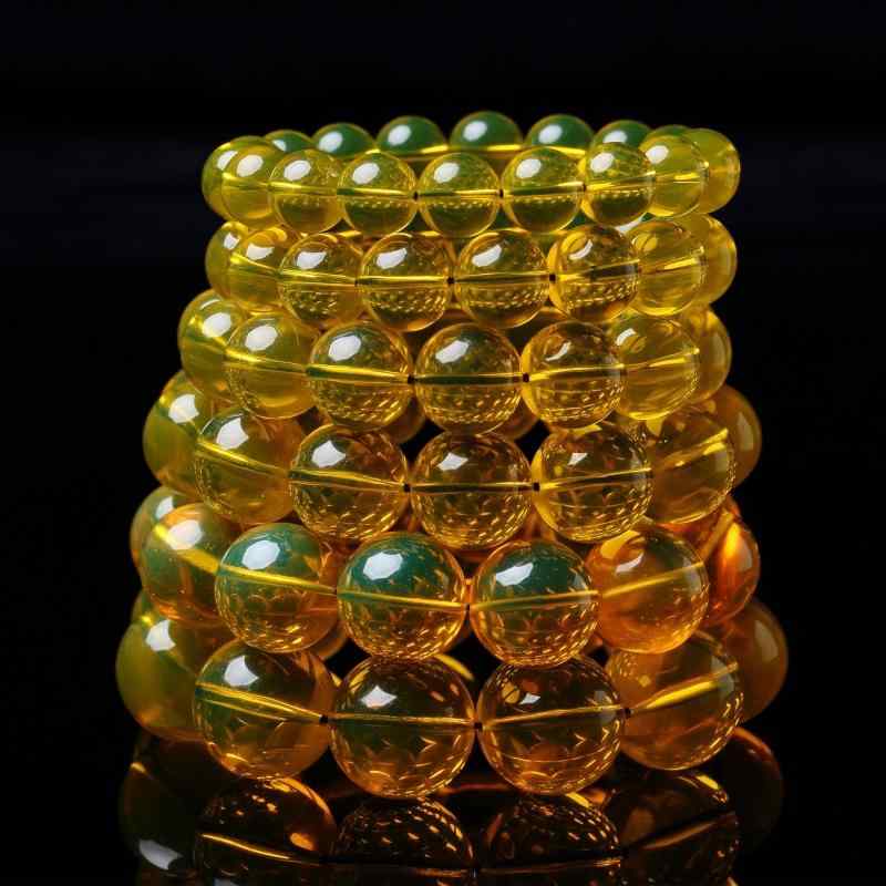 ブレスレット メンズ レディース ユニセックス メキシコ産 天然 琥珀 ブルーアンバー ハニーアンバー 数珠 丸玉 一連 高級感 普段使い 開運 お守り 腕輪