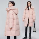 中綿ジャケット レディース ミドル丈 厚手 秋冬 アウター コート フード付き ゆったり ルーズ シンプル 無地 ポリエステル 通勤 オフィス 普段使い きれい...