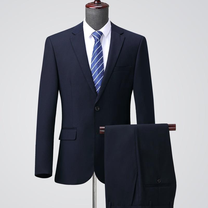 スーツ メンズ 男性用 紳士服 ビジネス オフィス 通勤 面接 フォーマル 礼服 結婚式 ウール混 無地 セットアップ ジャストフィット スリムフィット ブラック ネイビー