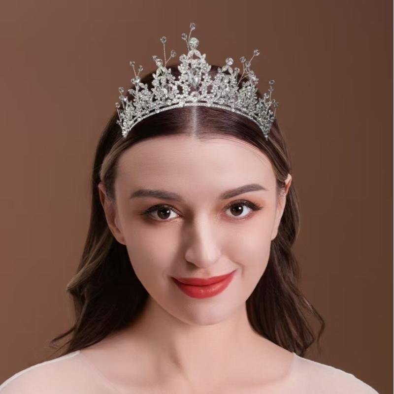 ヘッドドレス レディース 女性用 ウェディング 花嫁 プリンセス クラウン ティアラ 王冠 フルジルコニ..