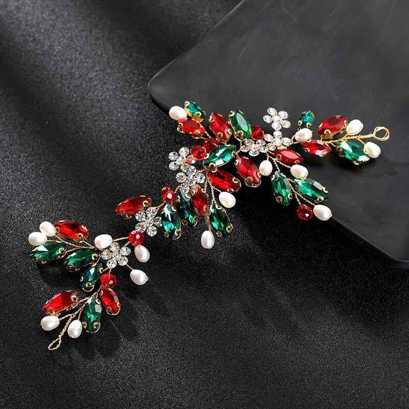 ヘアバンド レディース 欧米風 個性的 カラーストーン 贅沢な輝き 切り替え しずく形 ゴールド 結婚式 パーティー 普段使い 春夏(x2)