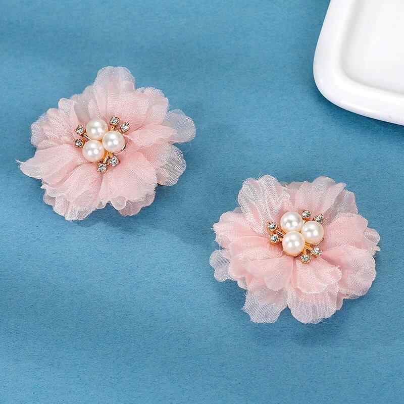 ヘアアクセサリー レディース 韓国風 高見え かわいい パール パール オーガンジー チュール 花 フラワ..