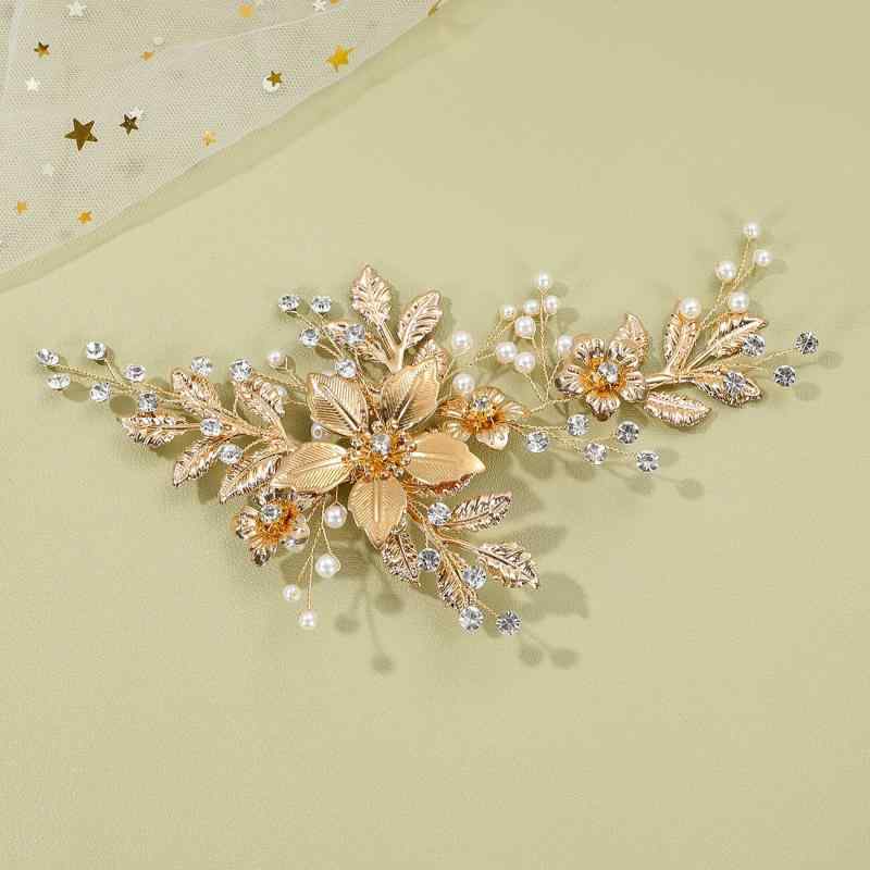 髪飾り レディース ブライダル ウェディング 結婚式 パーティー ドレス アップヘア フラワーモチーフ ..