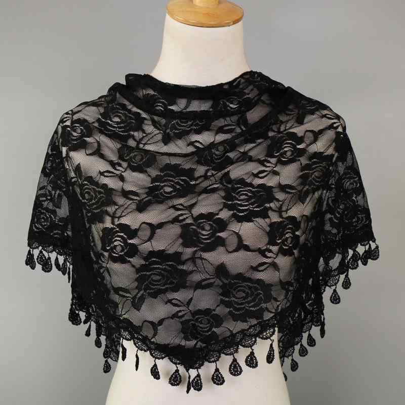 三角スカーフ レディース レース 無地 透かし編み 韓国風 エレガント 混紡素材 春秋冬 ショール ストール 豊富なカラーバリエーション