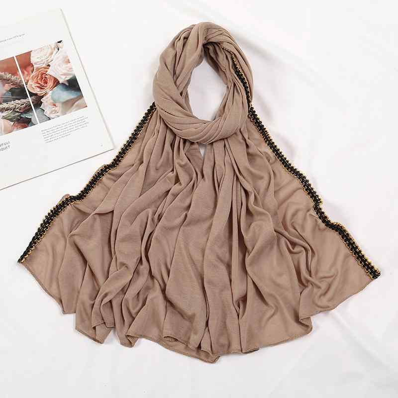 スカーフ レディース 女性用 シルケットコットン 綿 モダール 再生繊維 ジャージー素材 金糸 伸縮性 ロング丈 ゴールド ストール エレガント 上品 オフィス 普段使い カジュアル(x2)