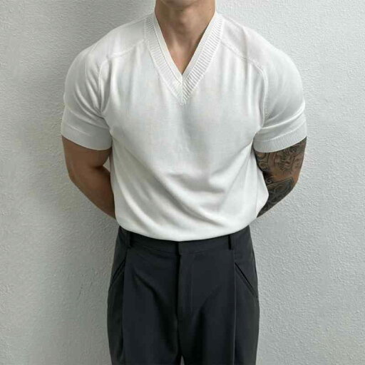 Tシャツ メンズ 丸首 半袖 夏 接触冷感 薄手 ポリエステル 吸湿速乾 通気性 スリムフィット ビジネス カジュアル インナー 無地 白 黒 ベージュ系 トップス 普段使い きれいめ
