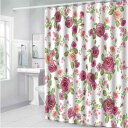シャワーカーテン トイレマット セット バスルーム用 欧米風 モダンデザイン スタイリッシュ 防水 ポリエステル製 速乾 清潔感 ホテルライク 色落ち防止