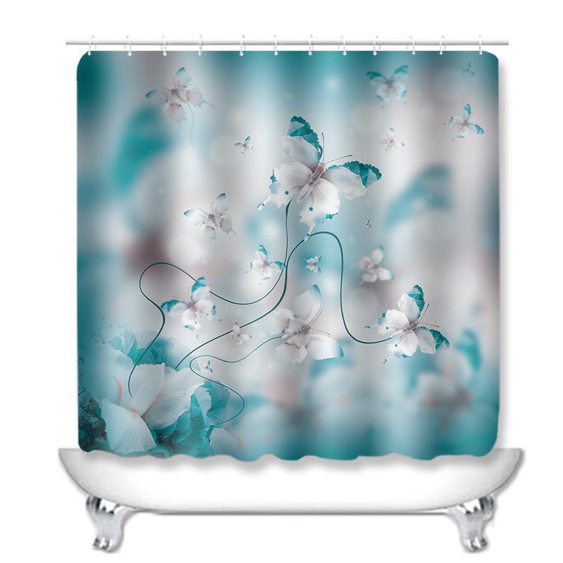 シャワーカーテン バスルーム用マット トイレマット 吸水速乾 欧米風 モダン ポリエステル製 デジタルプリント 抽象花柄 アートデザイン 浴室 洗面所 脱衣所 模様替え セット