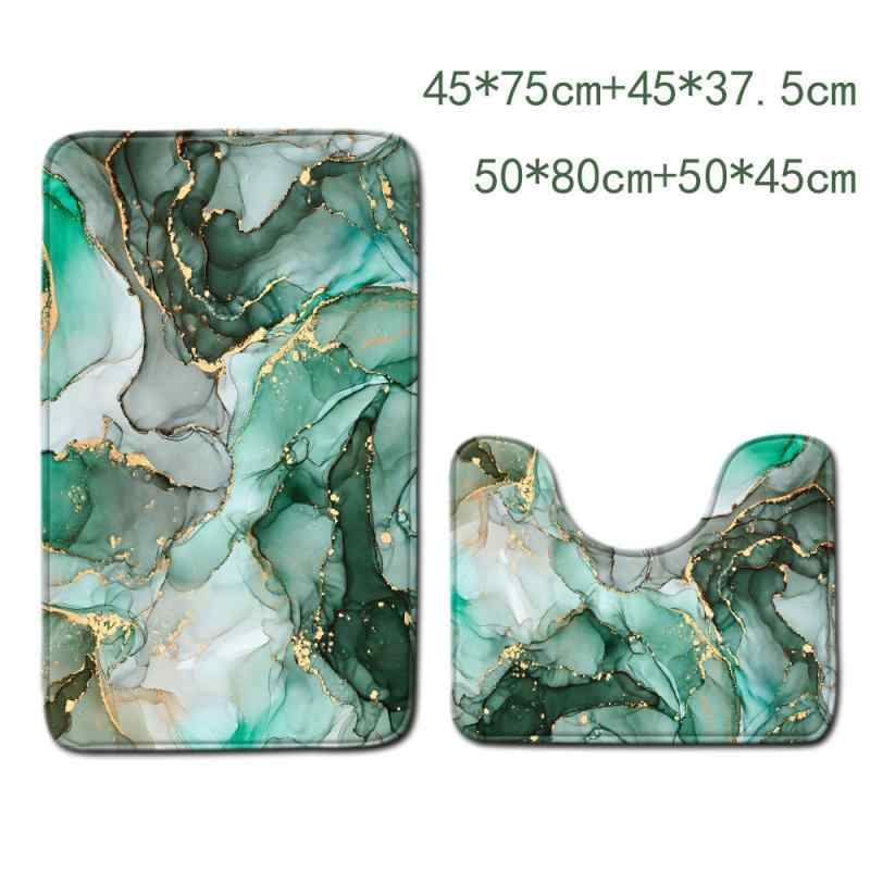 バスマット 大理石柄 マーブル柄 シャワーカーテン セット バスルーム 吸水 速乾 防水 滑り止め 洗える..