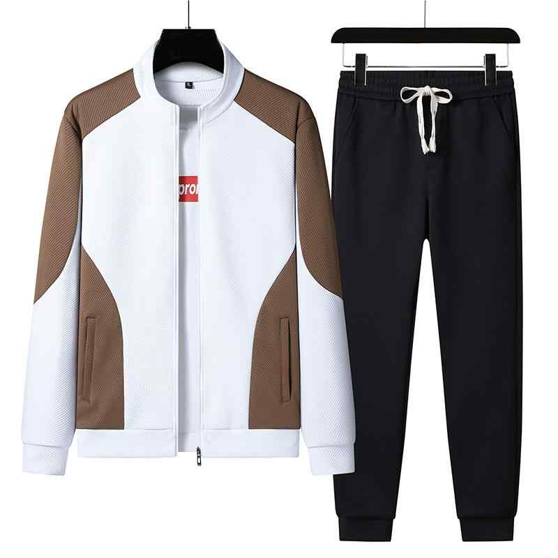 セットアップ メンズ 男性用 春秋 カジュアル スポーツ 普段使い ゆったり ルーズフィット 大きいサイズ ビッグサイズ ジャケット ロングパンツ 上下セット ツーピース ポリエステル