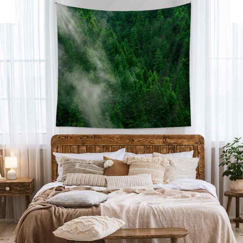 タペストリー 壁掛け 背景布 部屋飾り 装飾布 森林 山水 風景 景色 デジタルプリント ポリエステル製 リビング 寝室 書斎 子供部屋 インテリアアート おしゃれ モダン ナチュラル 長方形 目隠し 模様替え 癒し 空間演出