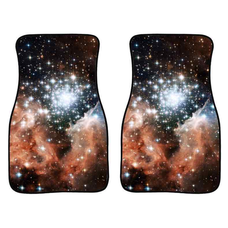 フロアマット カーマット 自動車用 汎用 全車種対応 星空柄 スターリースカイ 夜空デザイン 防水 ウォ..