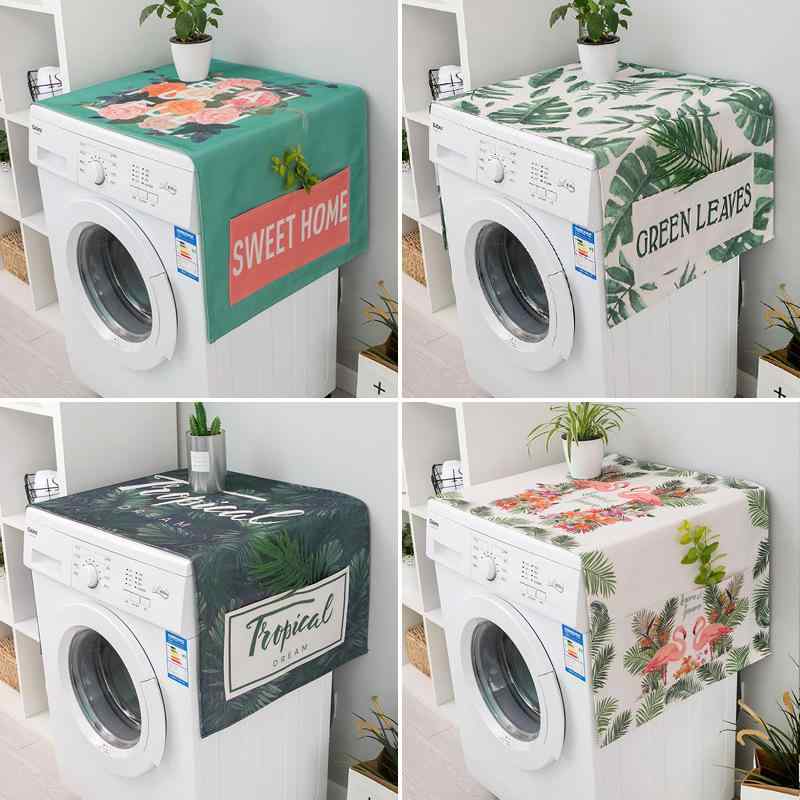 楽天way-ugo家電用マルチクロス 洗濯機 冷蔵庫 電子レンジ用 北欧風 おしゃれ 防水 防塵 ホコリ 汚れ防止 ポリエステル製 片開き 両開きドア対応 シンプル モダンデザイン