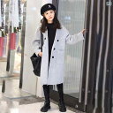 コート 女の子 ガールズ ジュニア 秋冬 厚手 アウター ミドル丈 防寒 暖かい おしゃれ カジュアル 韓国風 通学 お出かけ 普段使い グレー ネイビー キャ...