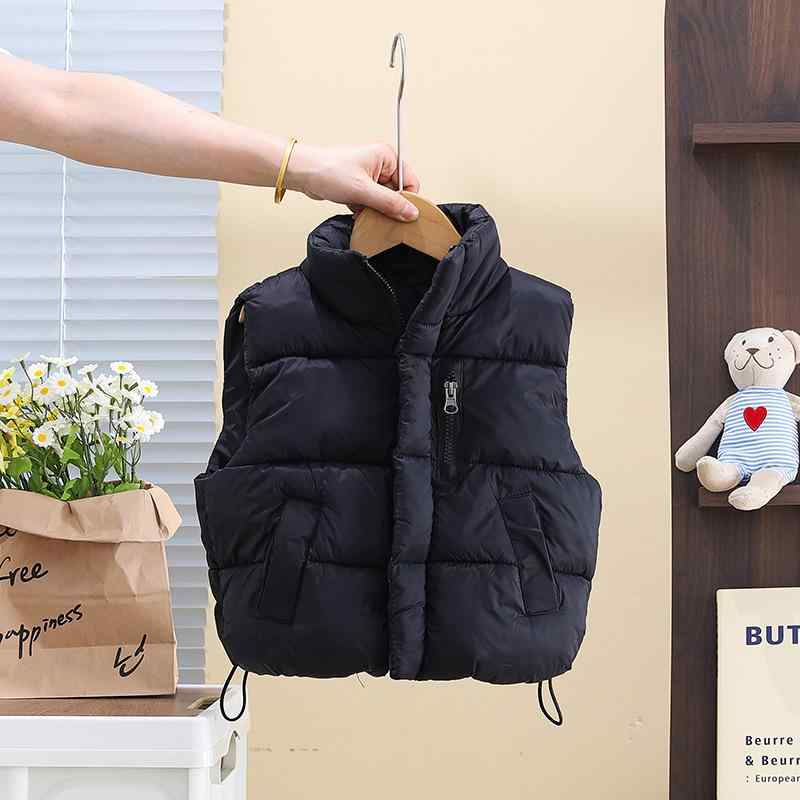 子供服 ベビー キッズ 男の子 女の子 男女兼用 中綿ベスト ジップアップ 軽量 薄手 秋冬 アウター 羽織り 暖かい 防寒 普段使い 通園 通学 カジュアル 万能 トップス