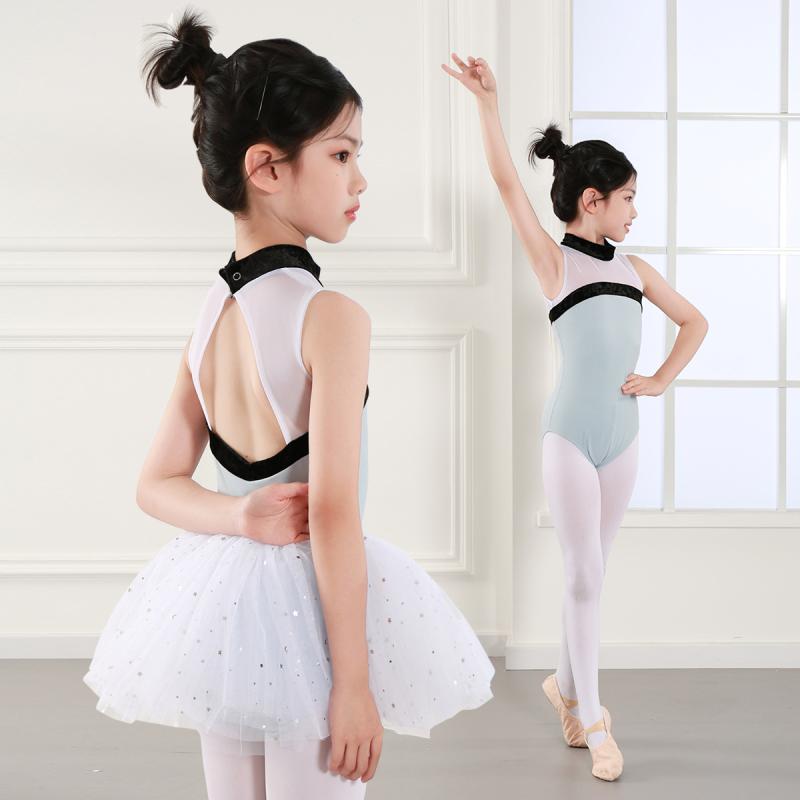 レオタード キッズ 女の子 バレエ ダンス 体操 練習着 練習服 ホルターネック 立ち襟 ナイロン 柔らかい 吸湿速乾 スポーツウェア 発表会 舞台衣装 春夏