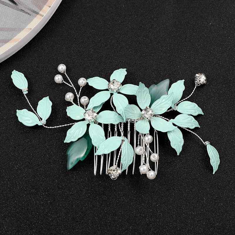 ヘッドドレス レディース 女性用 新中華風 レトロ 古風 花嫁 ブライダル 結婚式 ウェディング 和装 前撮り 髪飾り 挿し櫛 ヘアコーム パール パール フラワー 花モチーフ 優美 典雅 エレガント 手作り ハンドメイド シルバー ゴールド(x2)