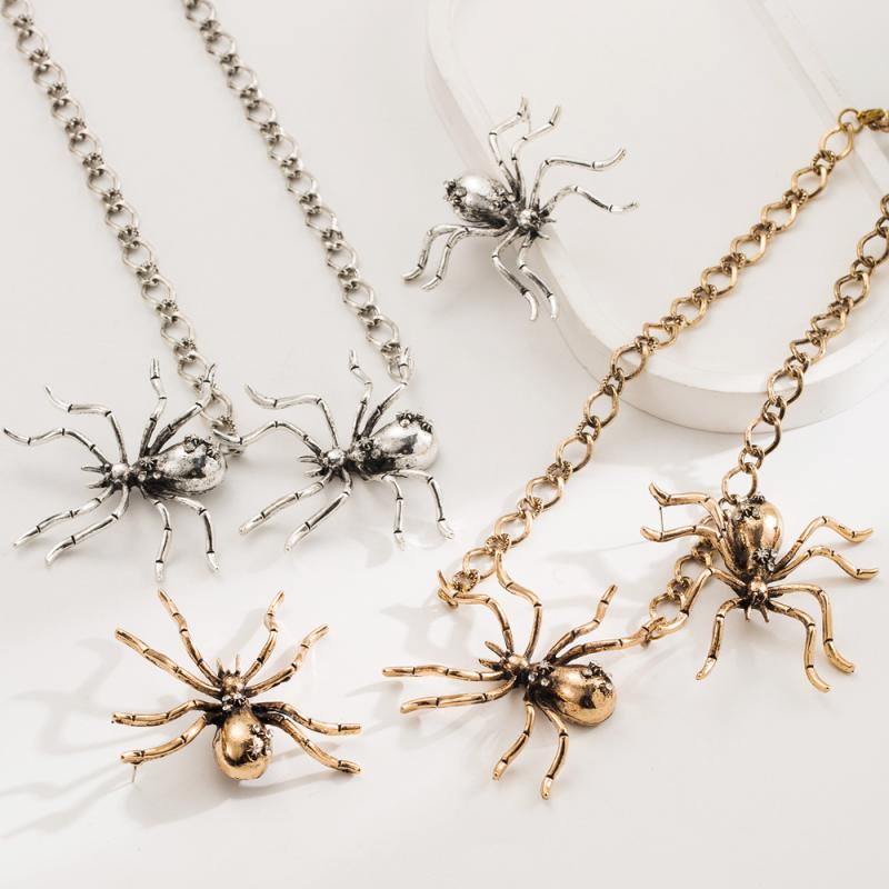 アクセサリー レディース ピアス イヤリング ネックレス 蜘蛛モチーフ スパイダー 大ぶり 存在感 個性..