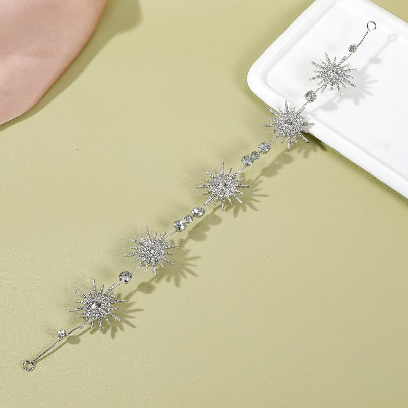 ピアス レディース 高級感 ジルコニア シルバー ゴールド 結婚式 パーティー フォーマル ドレス 二次会 コーデ ロング 小顔効果 雪の結晶 スノーフレーク(x3)(4)