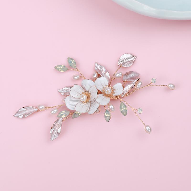 髪飾り レディース 女性用 ラインストーン パール 合金 ヘアクリップ ブライダル ウェディング 結婚式 成人式 卒業式 発表会 パーティー 撮影 チャイナドレス 漢服 和装 着物 浴衣 ヘッドドレス ゴールド シルバー 上品 華やか(x2)