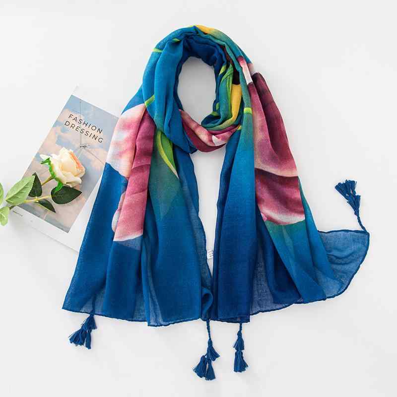 ストール レディース 女性用 ロング丈 バタフライ 花柄 プリント バイカラー 配色 UV対策 日差し対策 冷房対策 ショール 薄手 シアー素材 普段使い カジュアル エレガント デイリー リゾート 旅行