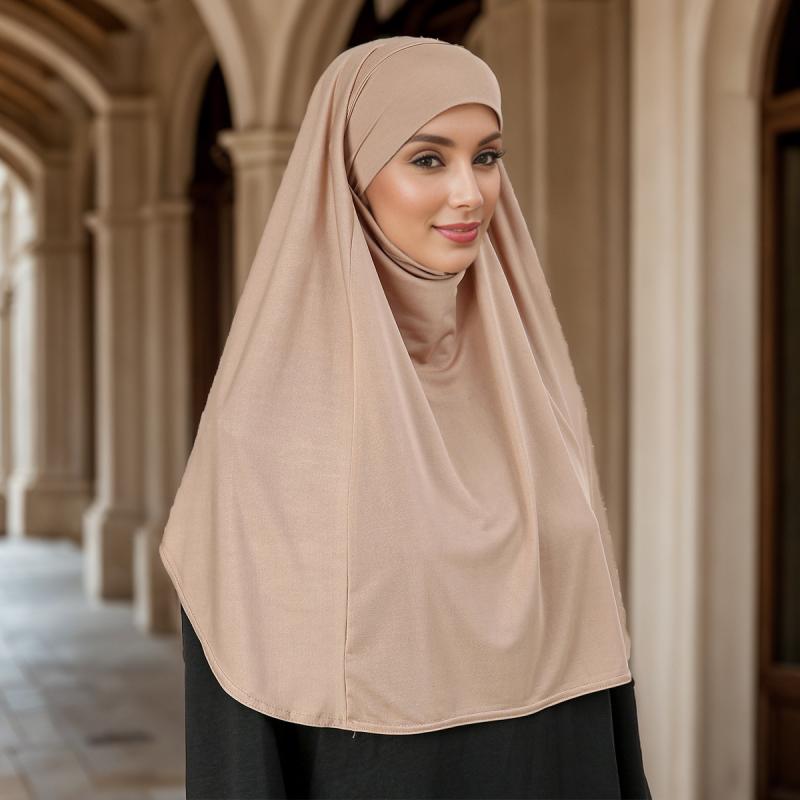 ヘッドスカーフ レディース 女性用 マレーシア アラビアン エスニック 無地 ターバン かぶりタイプ ヘ..