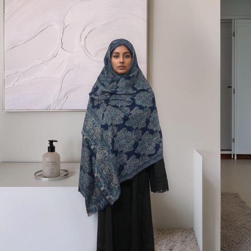 ショール レディース ボヘミアン エスニック柄 中東 アラビア風 羽織り ケープ ポンチョ ストール 大判 スカーフ ターバン カシミアタッチ 綿混素材 防寒 日よけ オールシーズン