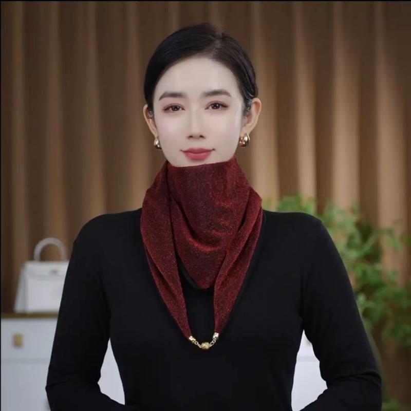 マフラー ネックウォーマー ストール 秋冬 防寒 マグネット式 厚手 二重 ポリエステル製 首元 肩 温め 豊富なカラー 普段使い カジュアルスタイル 着回し抜群